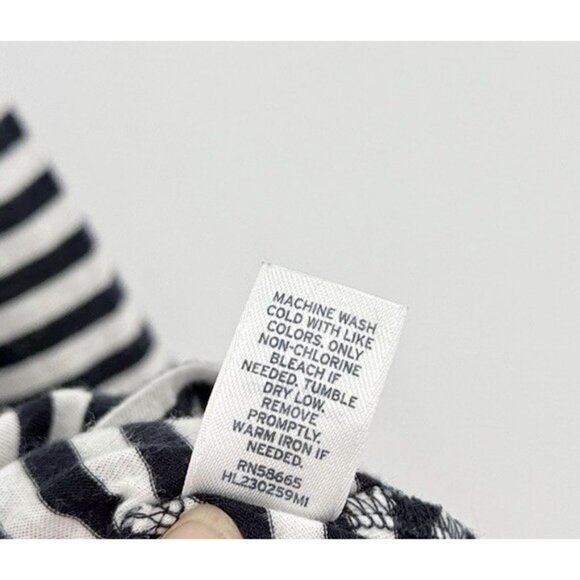 Stem Black & White Striped Organic Cotton Shirt Size M See Photos - Picture 8 of 12